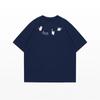 Heavyweight 100% Cotton Unisex Kitten Print Loose Short Sleeve T-shirt