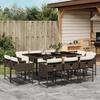 VidaXL Garden Dining Set and Cushions 11 Pcs Brown Rattan 3278156