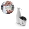 2-In-1 Soap Dispenser Sundries Storage Box Multi-function Liquid Detergent Container Sponge Drainboard Holder Household Tools