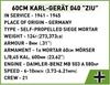 Cobi Historisk Samling #2560 60cm Karl Selvdrevet Mørtel (tysk hær) 128 Skala