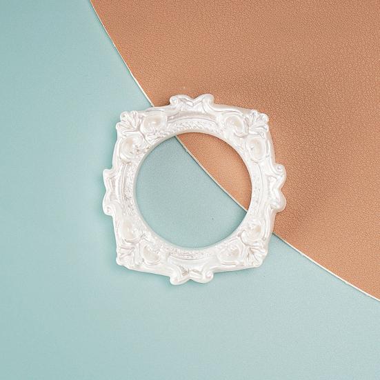 Vintage Mini Picture Frame Retro Resin Miniature Photo Frame Square Tiny Picture Frame for DIY Jewelry Craft Projects Phone Case Decoration