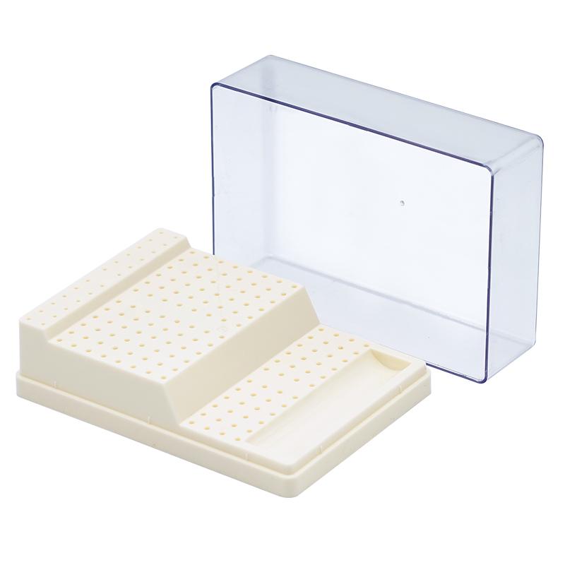 168 Holes Dental Bur Holder Sterilization Box Plastic Case for Drill Diamond Stand Block Dentist Tools Disinfection Storage