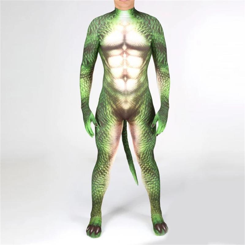 

Хэллоуин Косплей аниме Хаски Костюмы Животное Леопардовый Принт Боди Унисекс Полиэстер Спандекс с хвостом для Взрослых XXXL