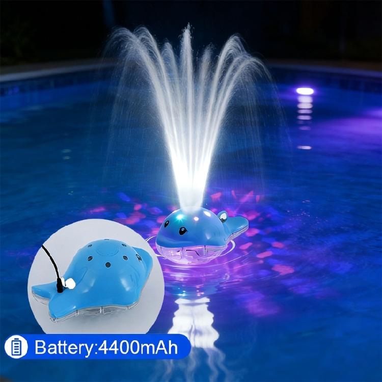 Movable Pool Accessory With Swirling Water flows And 12 Light Changes For Warm Weather Enjoyment