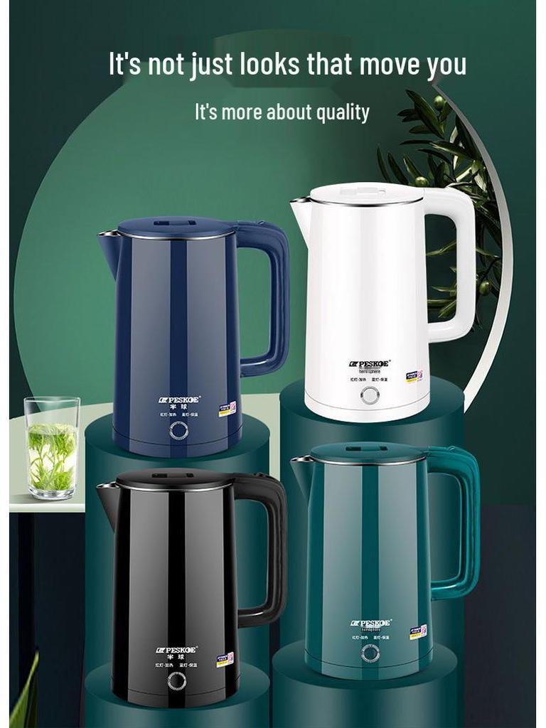 Durable Stainless Steel Electric Kettle - Large Capacity, Insulated, Thermostatic, New Model for Home Use