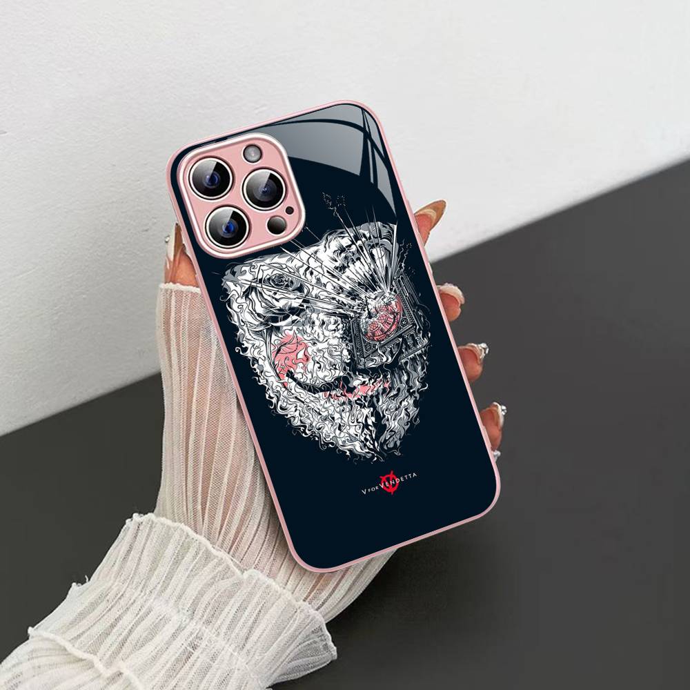

Horror Movie V For V-vendettaS For IPhone 14 13 12 Mini 11 Pro XS Max X XR 14 Plus Tempered Glass Cover iphone 13pro max