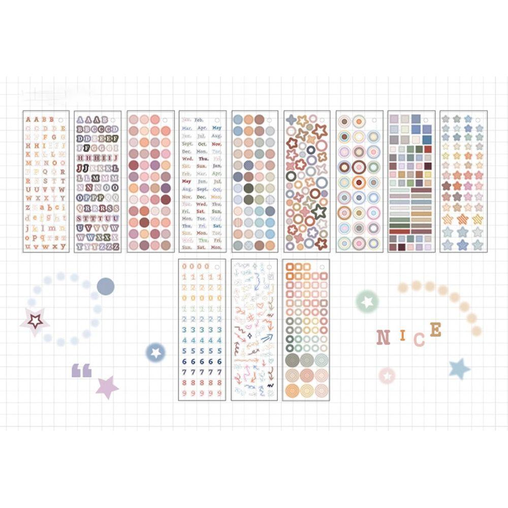 30Sheets Self Adhesive Scrapbook Stickers Creative DIY Decorative Sticker  Journaling