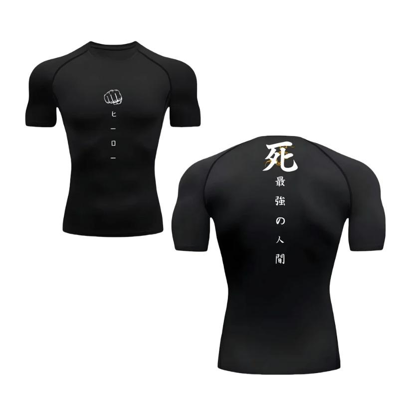 Short Sleeve Compression Shirts for Men Summer Athletic Quick Dry T-shirts Gym Workout Running Tees Tops Activewear Tight Fit