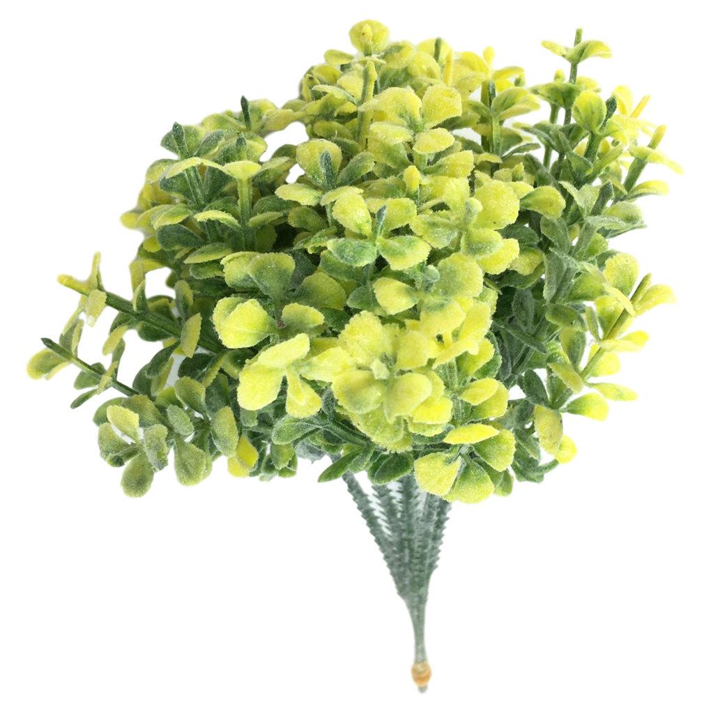 

Искусственные листья растений Букет Имитация украшения Домашний офис Пластиковые листья жёлтый