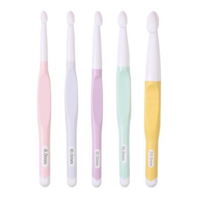 4/5PCS Floral Resin Grips Crochet Hook Non-Slip 2.0-6.0mm Weave Needle Knitting Tools Yarn Knitting Knitting Needle DIY Craft