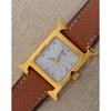 Used HERMES H Watch HH1.201 Quartz *2026.7 Battery Replaced