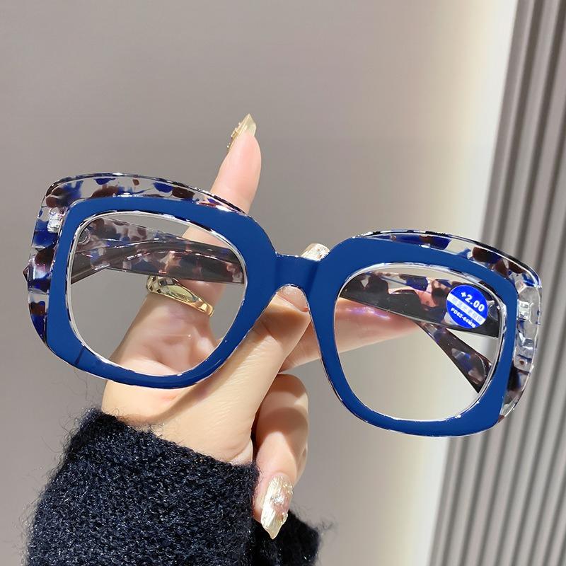 

Очки для чтения высокой четкости, Ретро очки для чтения, Защита от синего света, Элегантная толстая оправа, Очки с защитой от излучения 3.5 синий