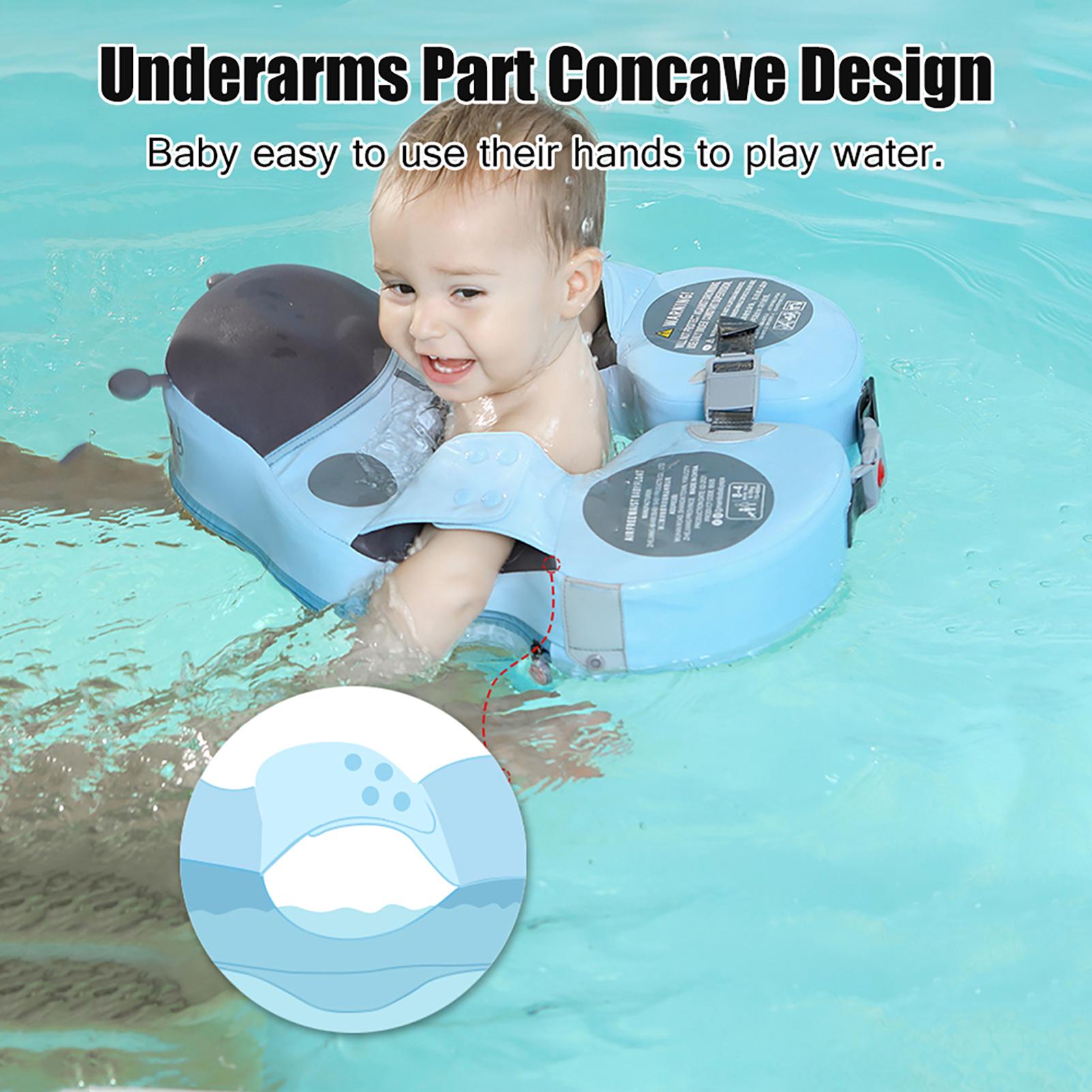 Mambobaby Mignon Bébé Natation   Bébé Natation Non Gonflable   Entraîneur de Natation Doux Imperméable Respectueux de la Peau   pour Bébé Garçons Filles de 8 à 36 Mois wit