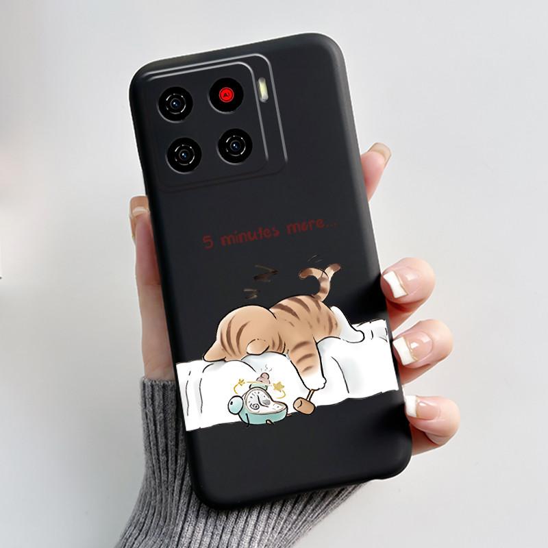 For ZTE Blade A56 Z2473 Case Cute Love Rabbit Cartoon Black Soft Silicone Protect Cover For ZTE Blade Nubia A56 Pro Phone Casing