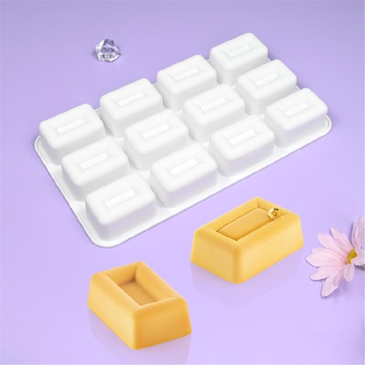 Mousse-Kuchen-Dekorationsformen Silikonformen Ovale Quadratische Schokoladenformen Feiertags-Dessert-Kuchenbackwerkzeug Antihaftbeschichtet
