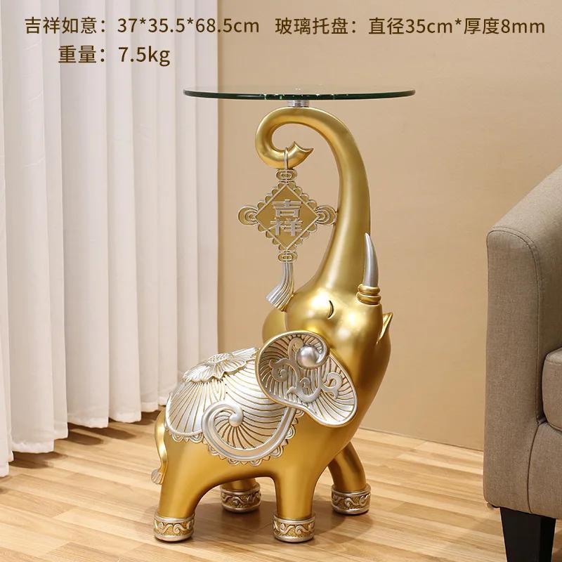 Home Dector Elephant Statue Floor Storage Housewarming Gifts Living Room Home Side Decoration TV Cabinet Tea Table LargeOrnament