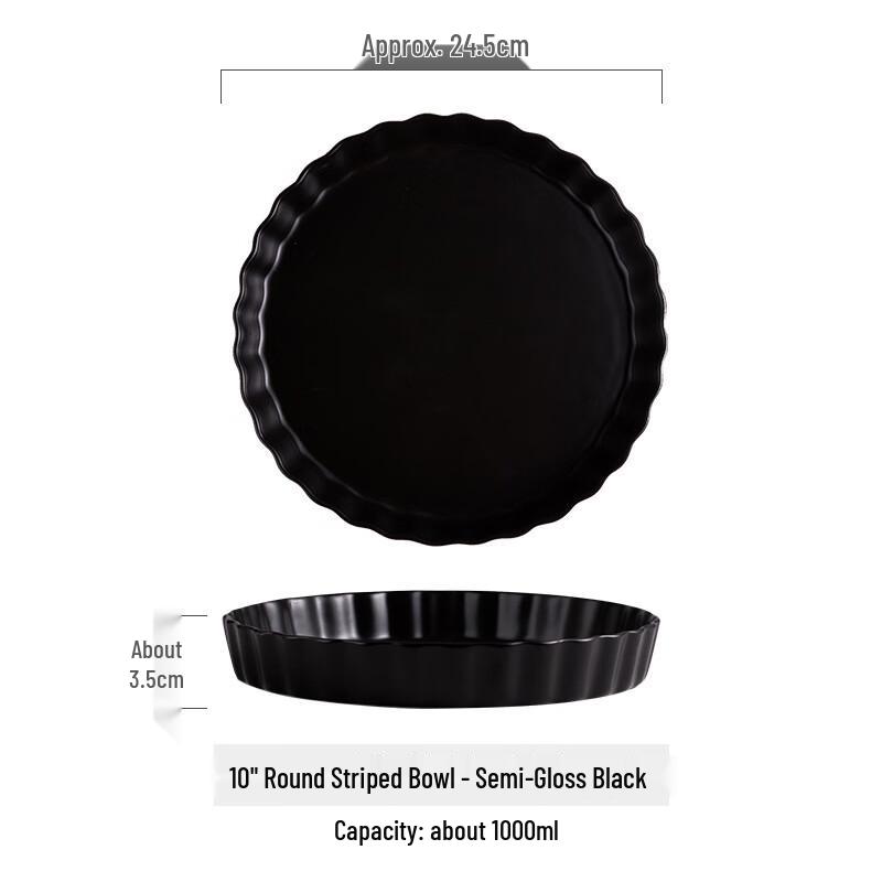 ZISIZ European Glaze Ceramic Dinner Plate