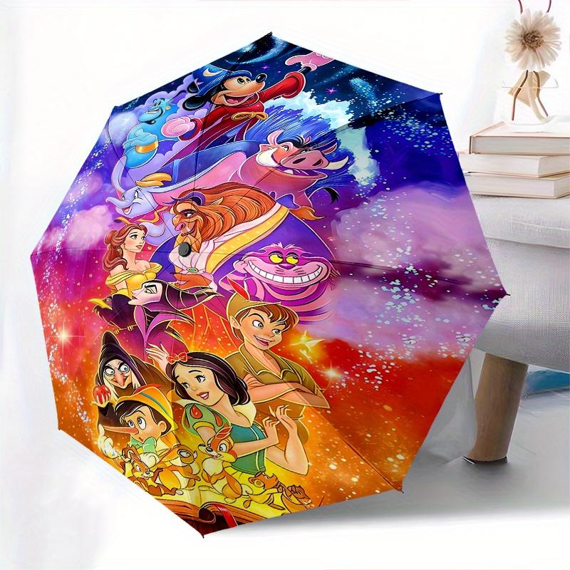 

Disney Classic Characters Automatic Opening and Closing Umbrella - Small Umbrella Suitable for Various Occasions, Portable 3-Fold Small Umbr