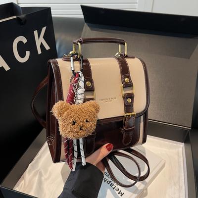 Retro Fashion Lightweight Exquisite Small Backpack Women's New Versatile Commuter High-end College Style Backpack Bag