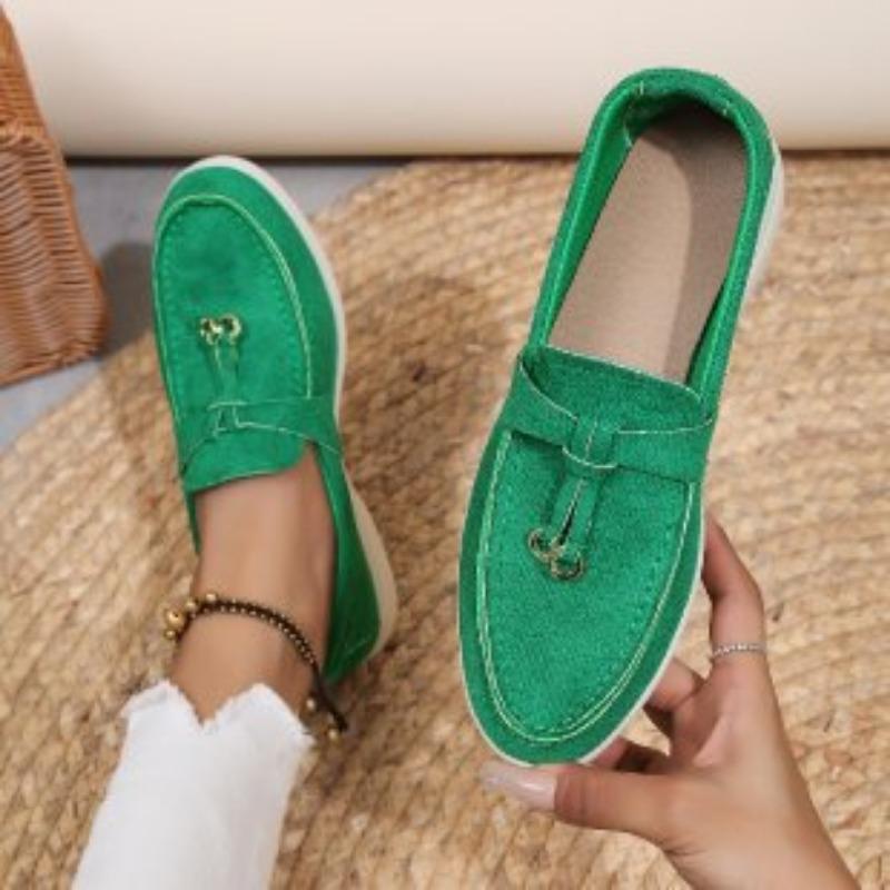 One-pedal High-end Loafer Single Shoes Women's New Large Size 43 Sets of Feet Rubber Women's Shoes