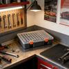 Big Capacity Battery Storage Case Holds 64 Normal And 36 Mini Batteries With Locking Lid For Easy Maintenance