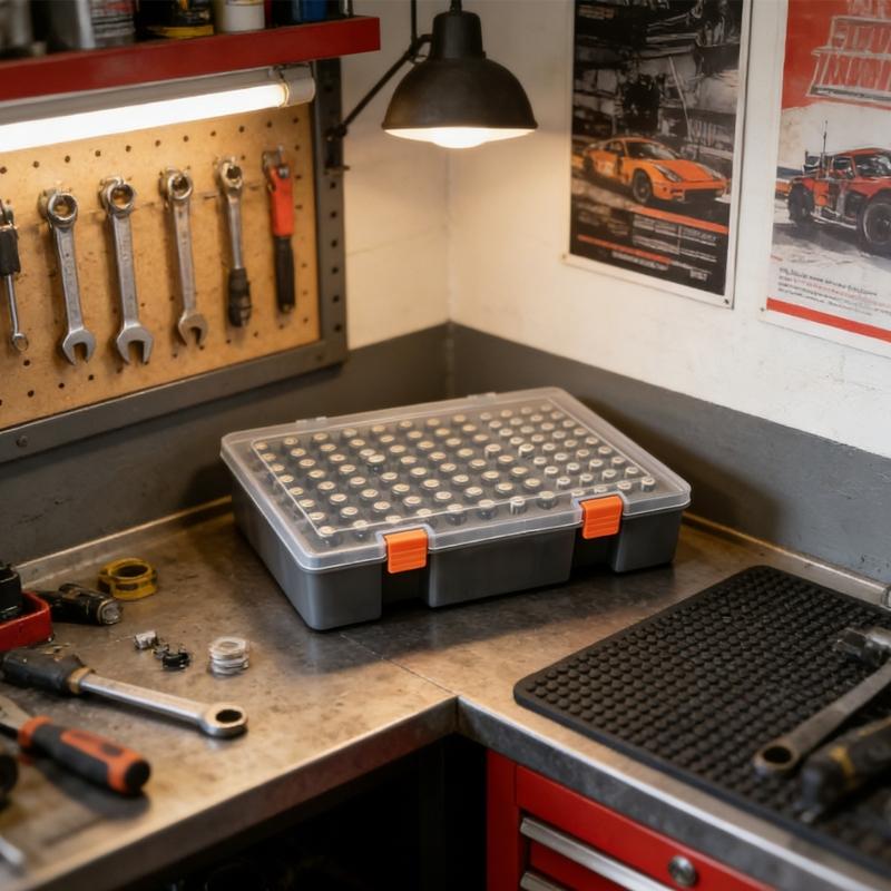 Big Capacity Battery Storage Case Holds 64 Normal And 36 Mini Batteries With Locking Lid For Easy Maintenance