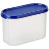 Modular Plastic Storage Containers with Lid, Set of 6, 1.2L, Blue