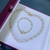 Elegant Natural White Pearl Necklace Set - Luxurious & Exquisite Style