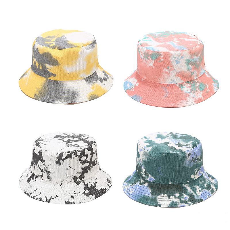 ins new tie-dye bucket hat men's and women's fashion trend double-sided basin hat spring and summer outdoor casual sun hat