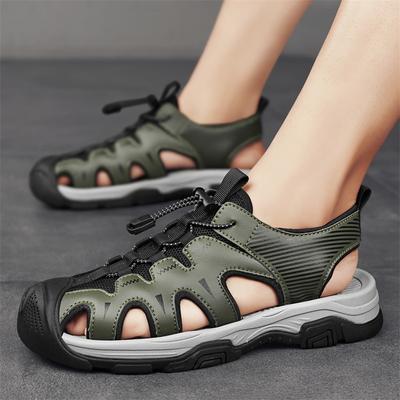 Fashion Summer Men's Sandals Fashion Outdoor Non-slip Men's Beach Sandals Breathable Genuine Leather Men's Shoes Fashion Men Sneakers