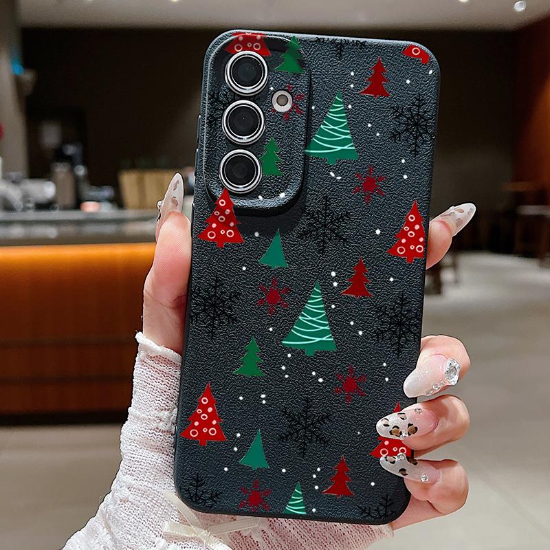 Case For Samsung Galaxy S25 S24 FE S23 Ultra A56 A16 A17 A36 A26 A55 A15 A25 A54 5G S25 S24 S22 Ultra S23 FE Soft TPU Phone Cover Christmas Tree Case