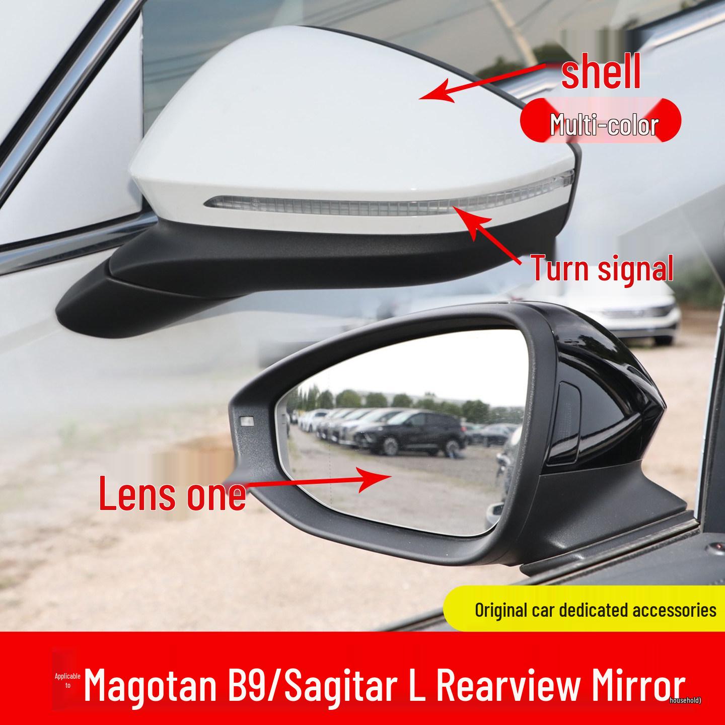 

Rearview Mirror Shell & Backup Camera Lens for VW ID7 Magotan B9 Sagitar L Passat PRO with Turn Signal Volkswagen ID.7 Vizzion
