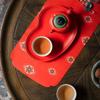 Edenus Tang Palace Glaze Ceramic Kung Fu Tea Set with Tea Tray