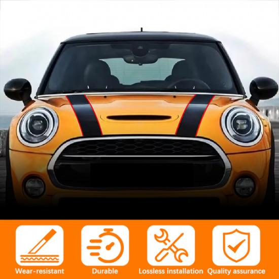 Car Hood Decal Sticker For MINI Cooper F55 F56 Bonnet Engine Cover Racing Stripe