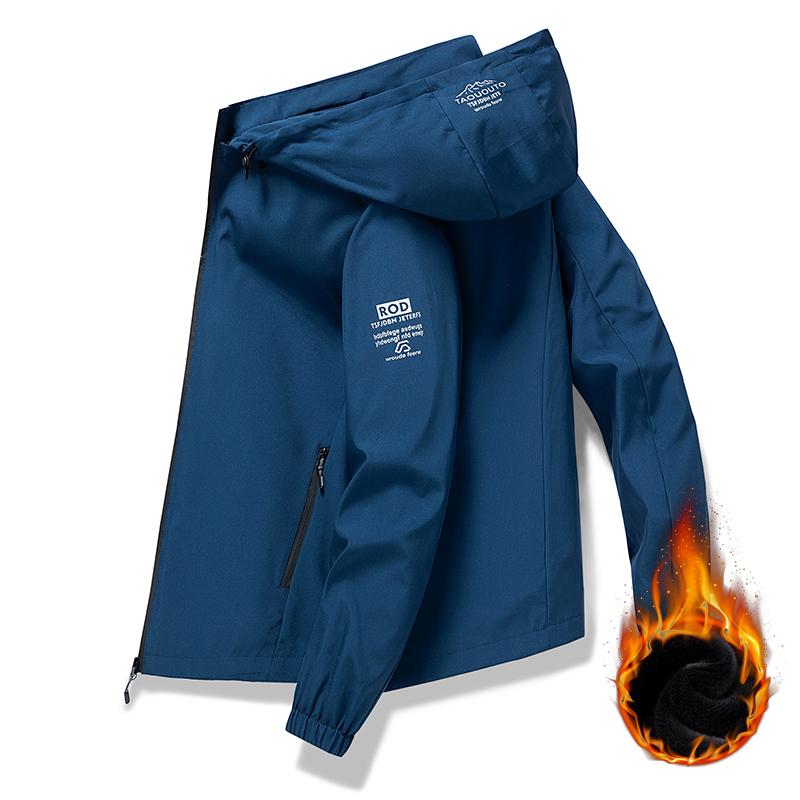 

Новый стиль мужских топов со стойкой для мужчин среднего и молодого возраста, осенняя новая тонкая ветрозащитная повседневная куртка для улицы M серый