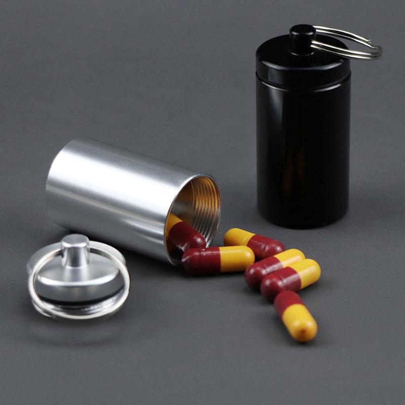 Waterproof Aluminum Alloy Portable Pill Box for Travel