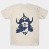 Men Women Navy Blue Barbarian Warrior Crown Print Cotton Motorcycle T-shirt Retro Conan The Bar