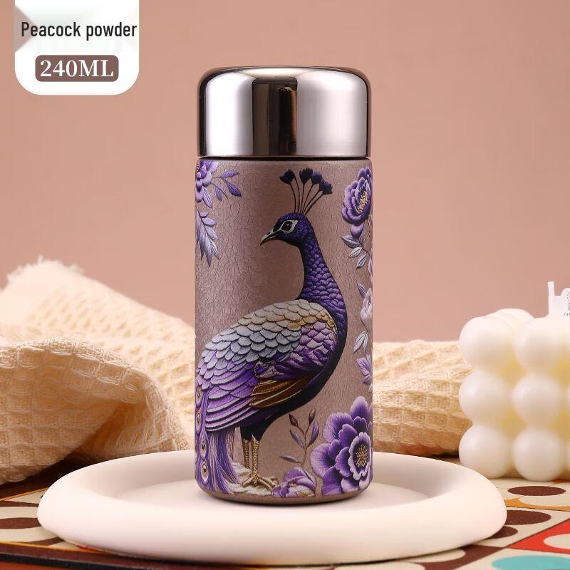 Xiao Yue Ya Chinese Style Portable Titanium Coated Thermos