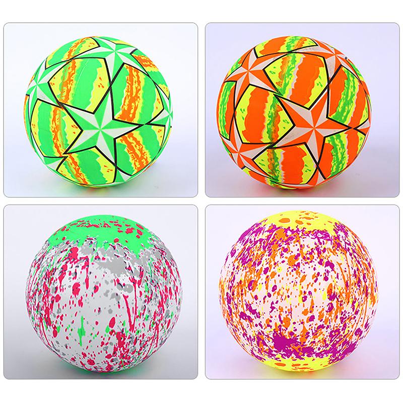 1Pc 22Cm Inflatable Beach Volleyballs Five Stars Tropical Leaf Print Pvc Pool Toys Summer Outdoor Sports Gear For Adults Kids