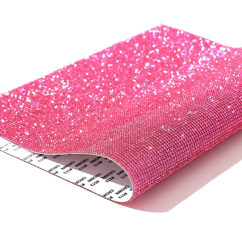VC  SS6 8 Glass Crystal Eco-Friendly Self-Adhesive Rhinestone Sticker Flat Back Non-Hot Fix Rhinestone Sheet Mesh for