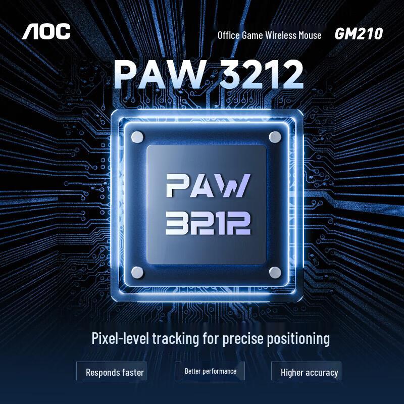 AOC GM210 Rechargeable Tri-Mode Wireless Mouse