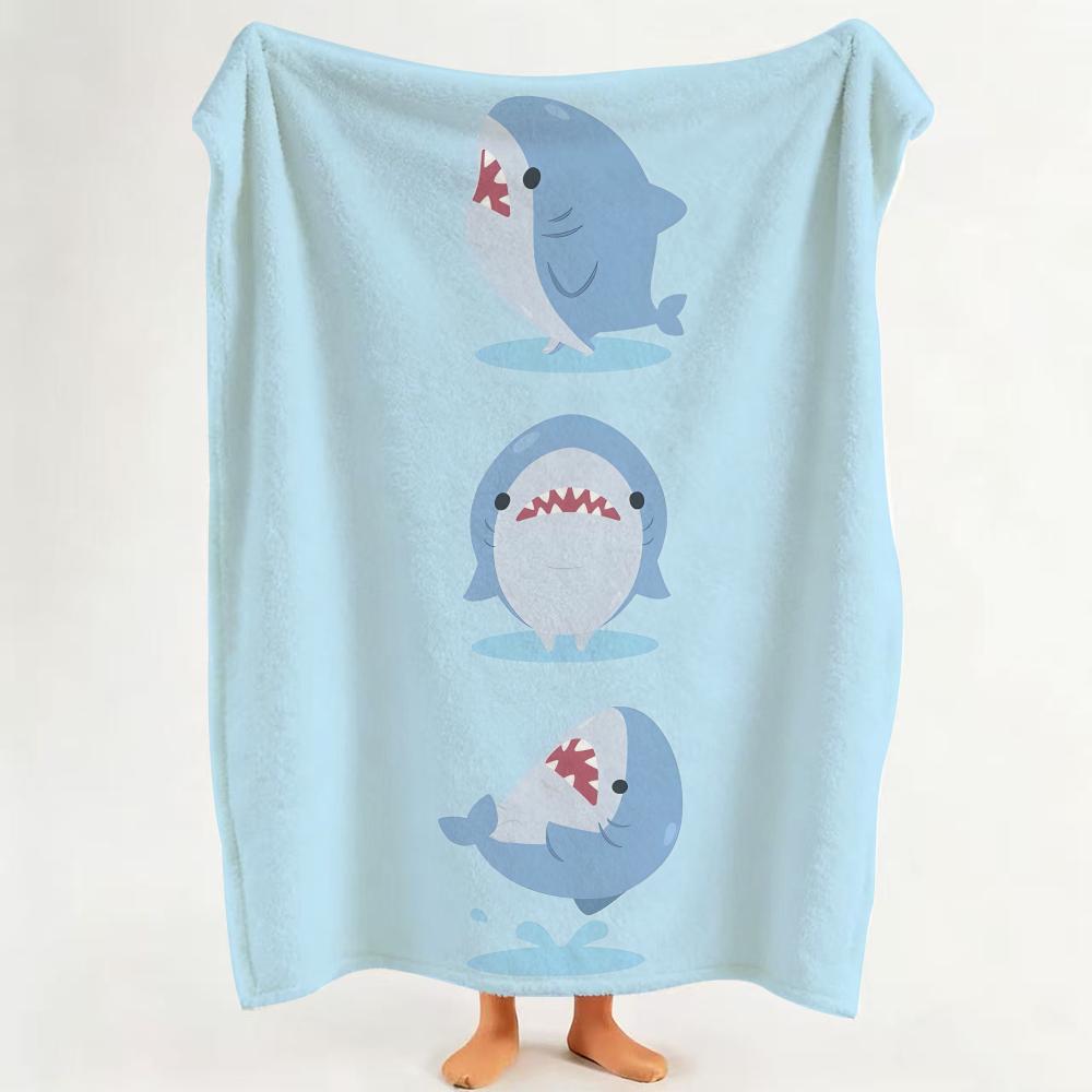 Toy S Shark S Stuffed A Animal Throw Flannel Throw Blanket Suitable for Sofa Living Room Bedroom