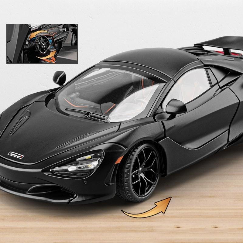 Modellino in Metallo pressofuso 1/18 Grande Dimensioni 720S Lega Supercar con Suono Luci Collezione Hobby Miniatura Voiture Bambini Ragazzo Giocattolo Veicolo