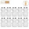 1-20PCS 500ml Cute Bear Milk Tea Bottle Disposable PET Transparent Juice Bottle Cartoon Bear Portable Juice Yogurt Bottle
