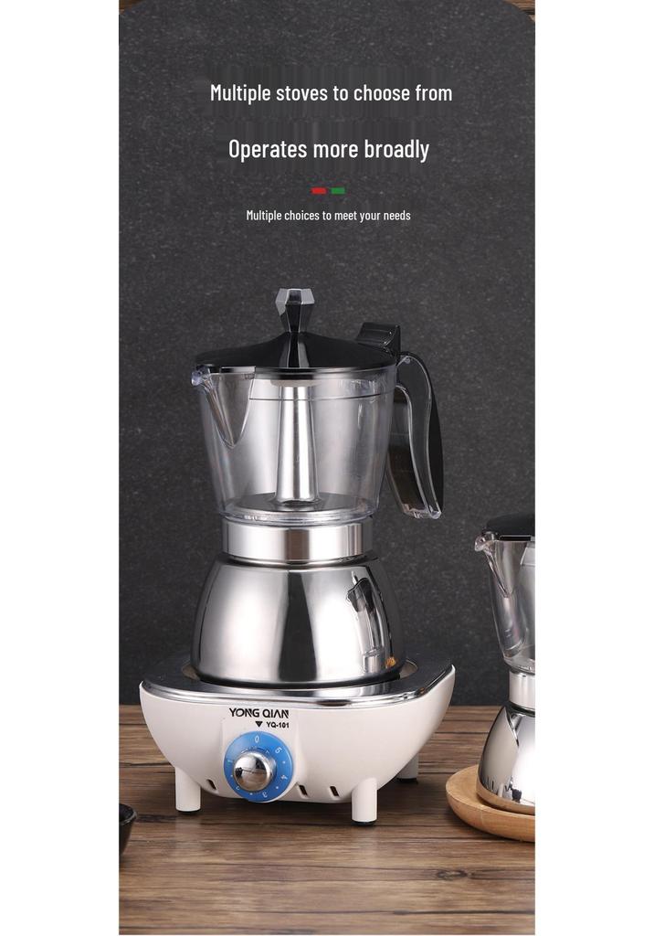 Cross Mocha Pot Espresso Maker: Portable Italian-Style Coffee Utensils Set for Home Use