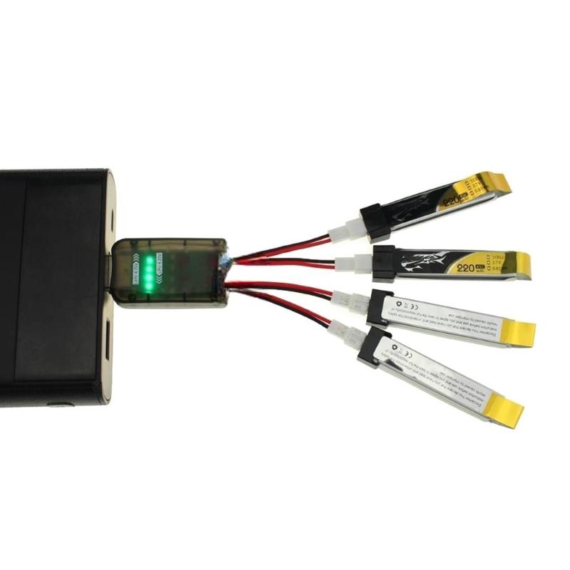 4 Slot USB Battery Charging Adapter For V911 1S 3.7V/3.8V Lipos/LiHV With Identification And Multiple Protections