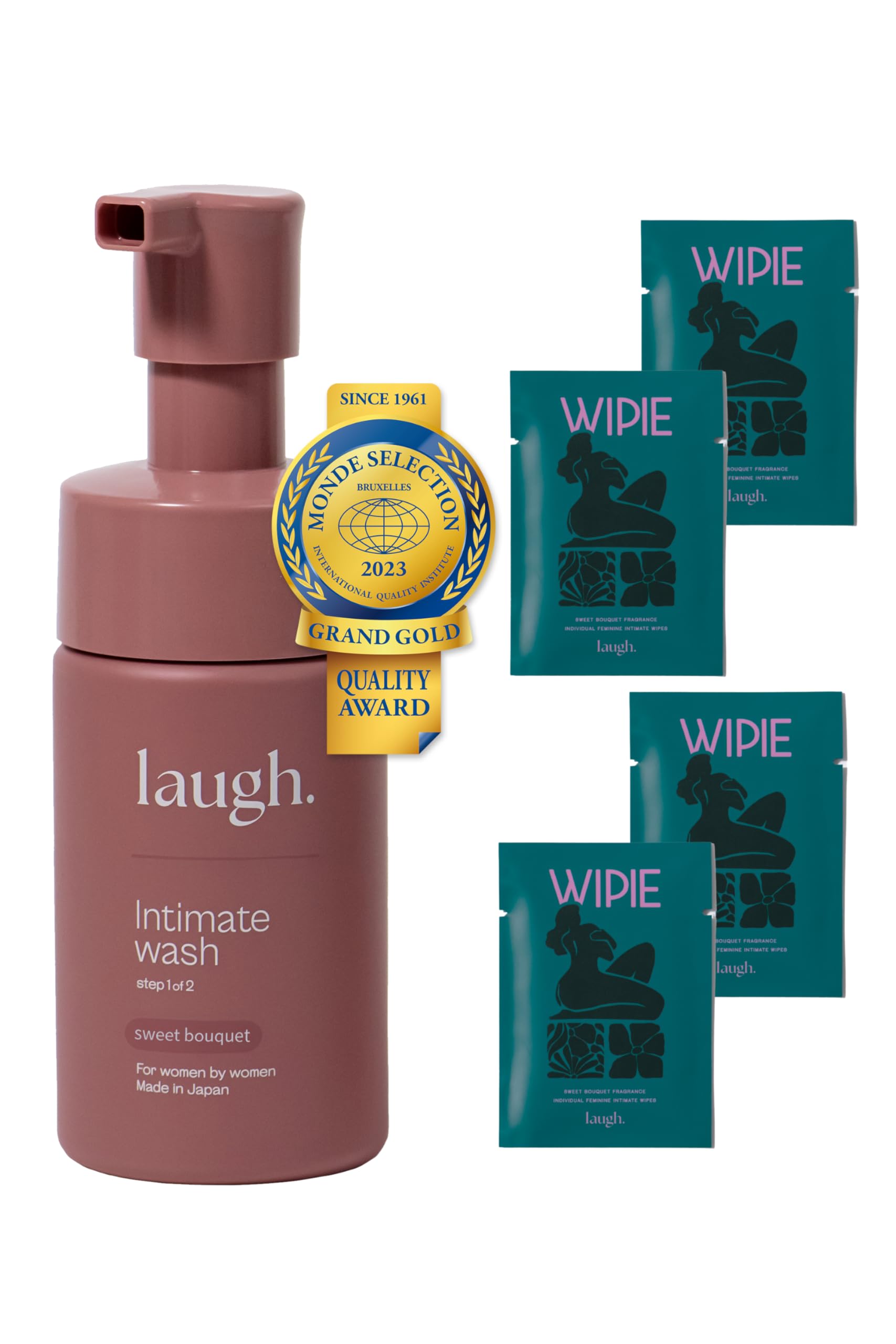 laugh. Laugh Dot Intimate Wash Sweet Bouquet Intimate Care Wipes (4 wipes included)