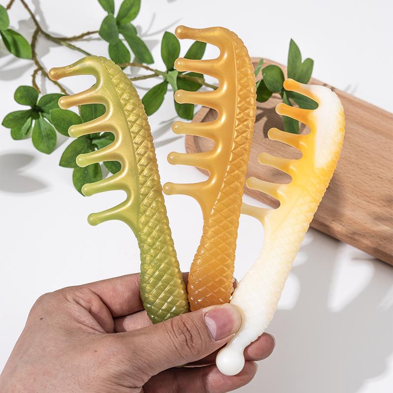 Body Meridian Massage Comb Stress Relief Gua Sha Tool Acupuncture Therapy Blood Circulation Anti-Static Plastic Hair Combs