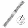 Stainless Steel Watch Band Folding Buckle Strap 12mm 14mm 18mm 20mm Metal Bracelet Silver Gold Universal Watchband for Men Women