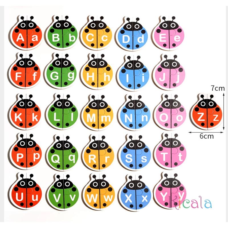 Montessori Letter Matching Game Kid Colors Cognitive Alphabet Logical Thinking Training Activities Game Education Toy